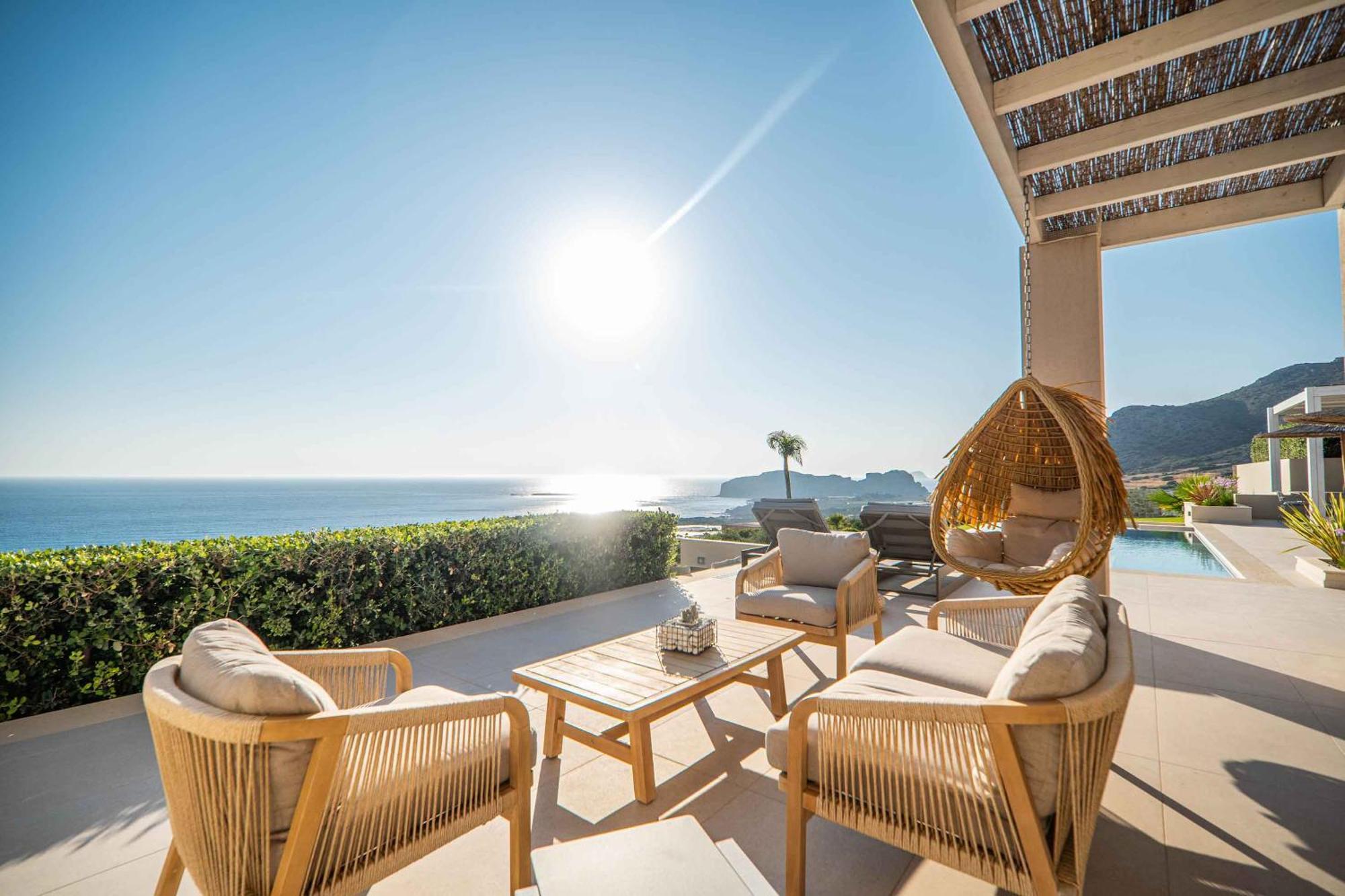 Cielo E Mare Villas I "Free" Heated Pools & Seaview Фаласарна Экстерьер фото