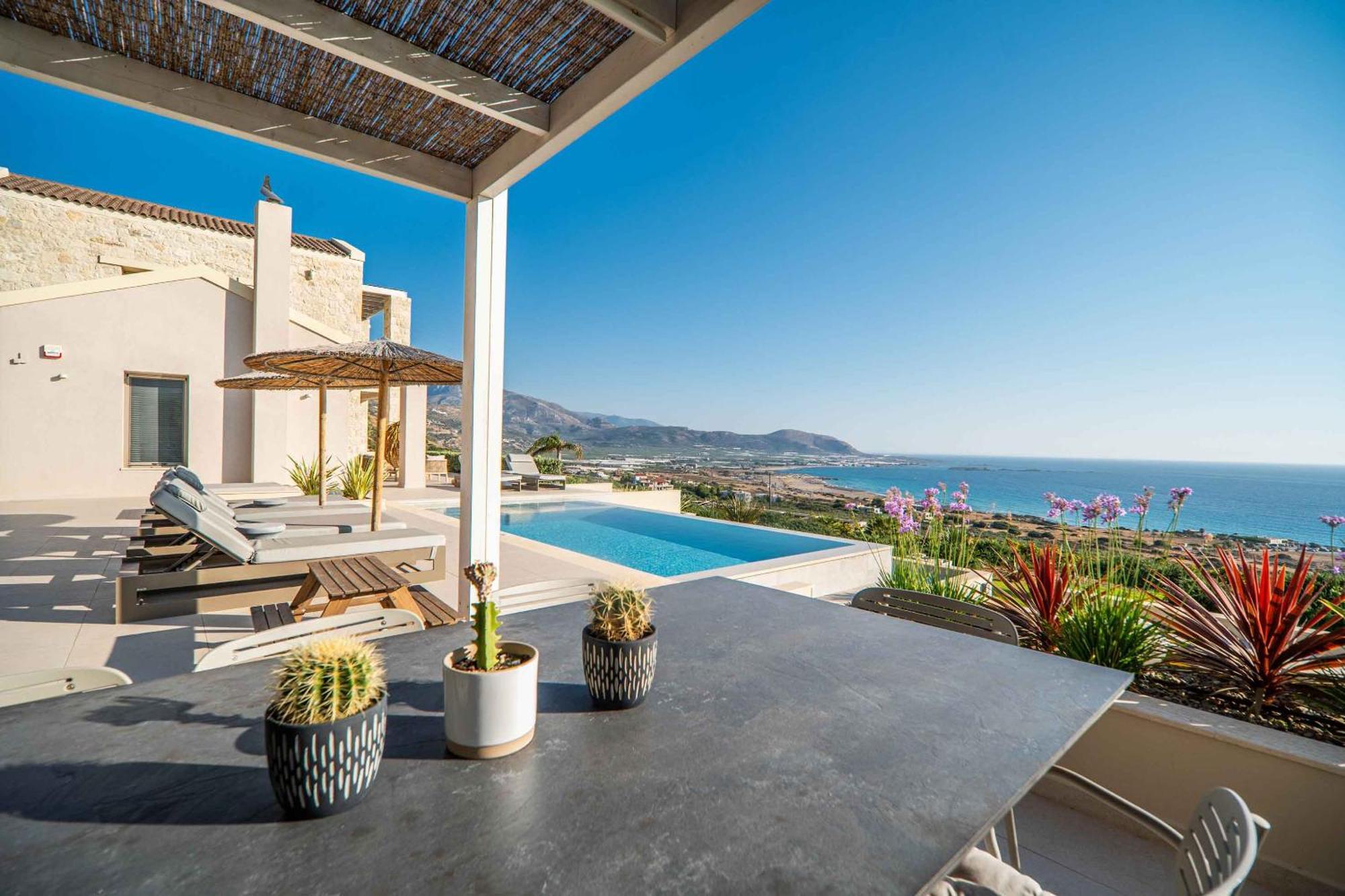 Cielo E Mare Villas I "Free" Heated Pools & Seaview Фаласарна Экстерьер фото